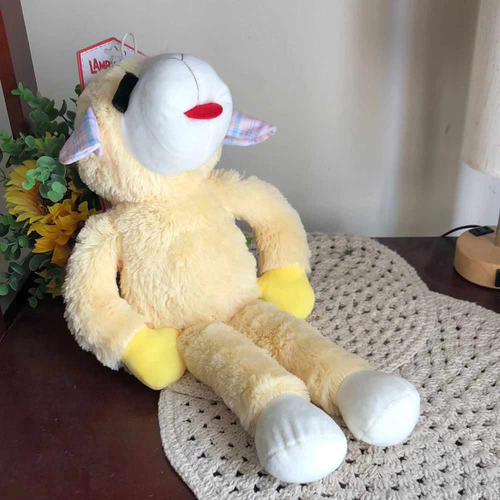 Yellow Plush EASTER Lamb Chop DOG Toy